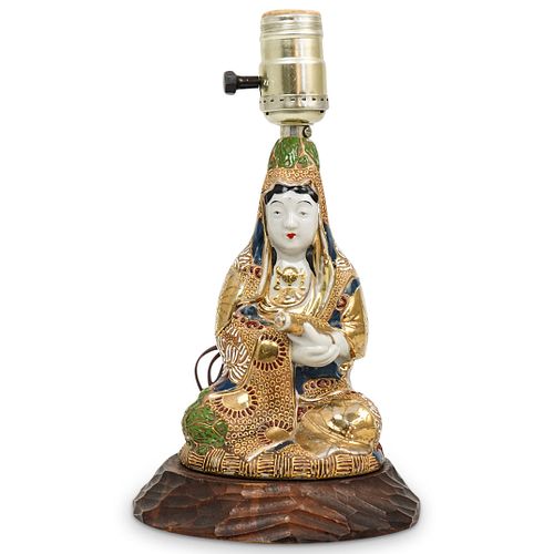 JAPANESE SATSUMA QUAN YIN PORCELAIN 38eedc