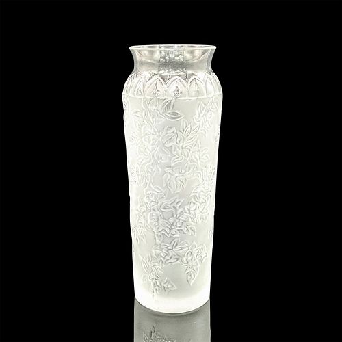 LALIQUE CRYSTAL VASE, BOUGAINVILLIERA