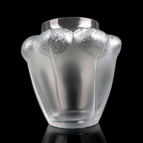 LALIQUE CRYSTAL VASE, BALIA clear