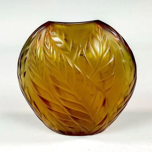 LALIQUE CRYSTAL VASE, FILICARIAA