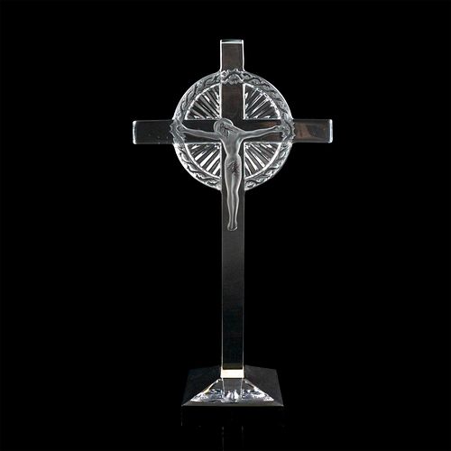 LALIQUE CRYSTAL CRUCIFIX CROWN 38eff2