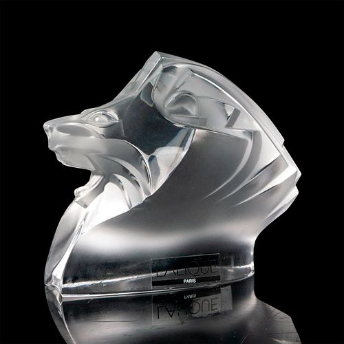 LALIQUE CRYSTAL PAPERWEIGHT KING 38f00e