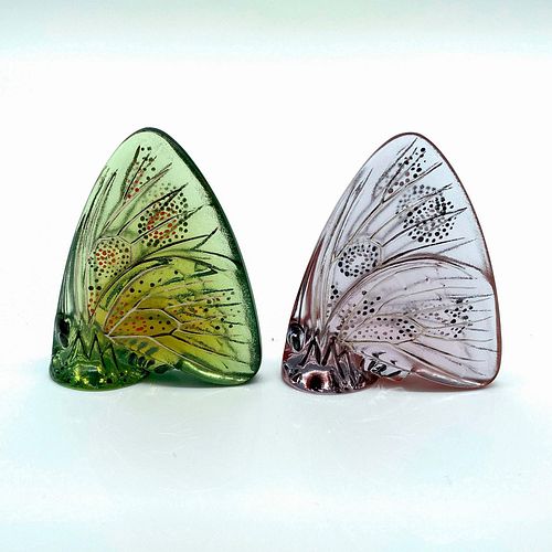 PAIR OF LALIQUE CRYSTAL ENAMELED 38f030