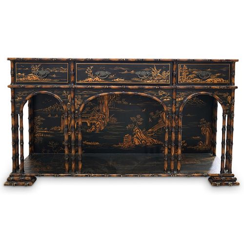 CHINOISERIE WOOD CONSOLE TABLEDESCRIPTION  38f1c5