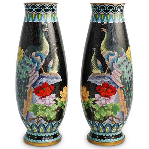 PAIR OF CHINESE CLOISONNE VASESDESCRIPTION  38f1ce