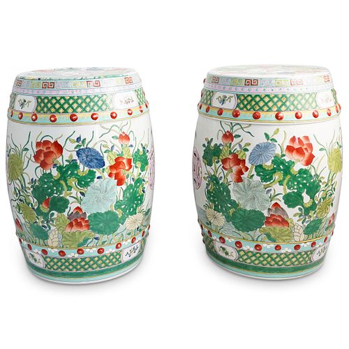 CHINESE PORCELAIN GARDEN STOOLSDESCRIPTION: