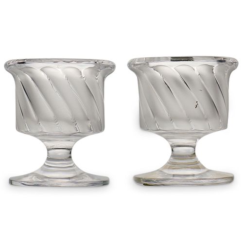 PAIR OF LALIQUE CANDLE HOLDERSDESCRIPTION  38f23f