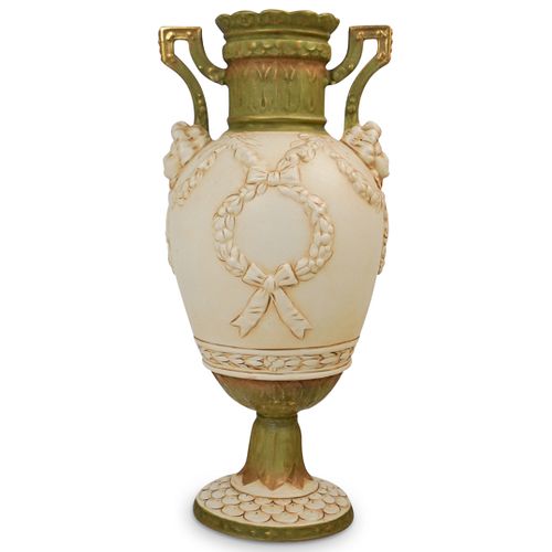 ANTIQUE ROYAL DUX GRECIAN URN VASEDESCRIPTION: