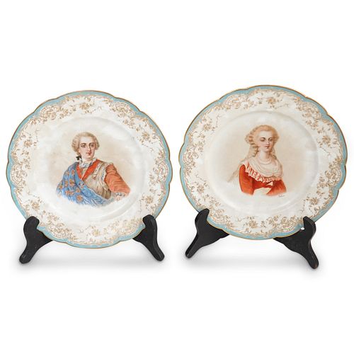 PAIR OF SEVRES PORCELAIN PORTRAIT