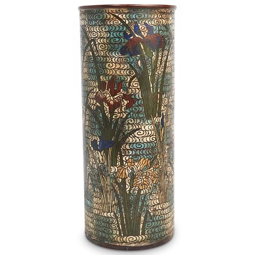 ANTIQUE JAPANESE CYLINDRICAL CLOISONNE 38f27a