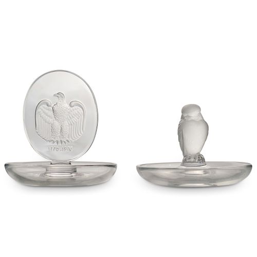  2 PC LALIQUE CRYSTAL CRYSTAL 38f2ba