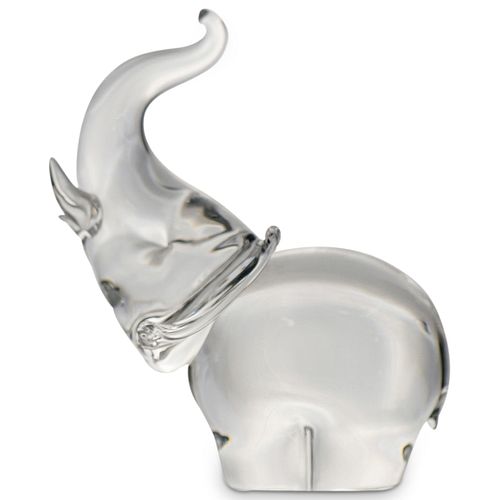 STEUBEN ART GLASS ELEPHANT FIGURINEDESCRIPTION  38f2bb