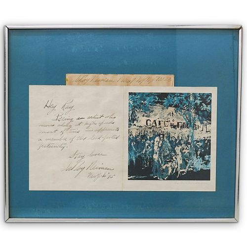 LEROY NEIMAN SIGNED LETTERDESCRIPTION: