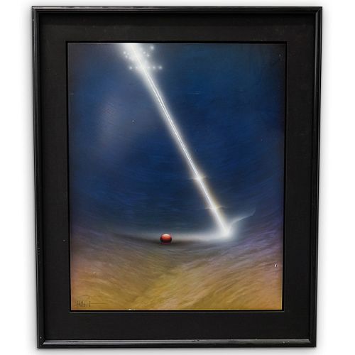 SIGNED AIR BRUSH PAINTINGDESCRIPTION  38f3c0