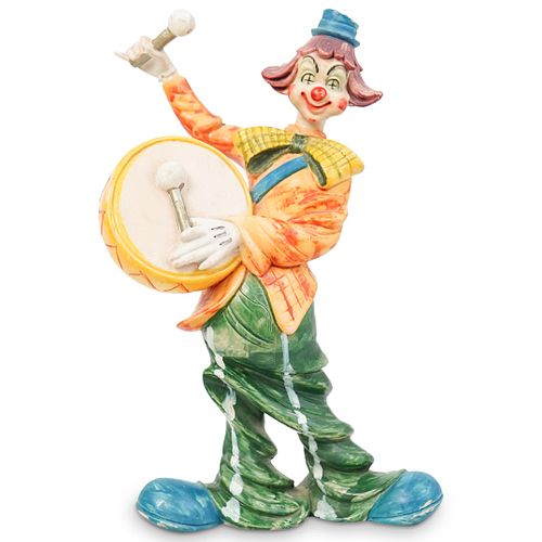 VINTAGE DRUMMER CLOWN FIGURINEDESCRIPTION  38f3fa