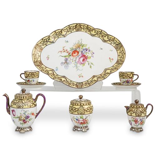 19TH CENT. AUSTRIAN SILVER OVERLAY PORCELAIN