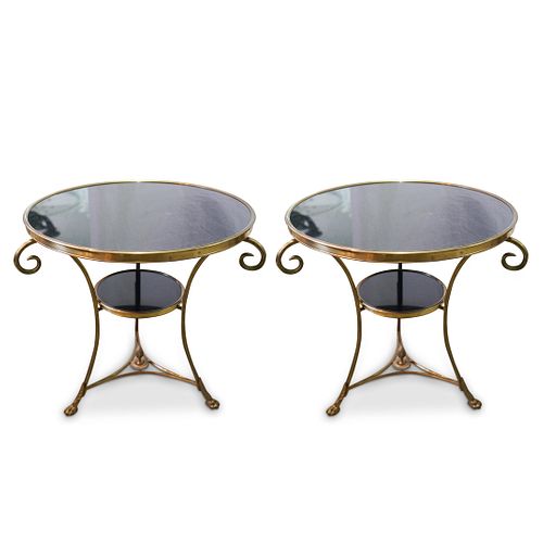 BRONZE AND MARBLE FOYER TABLESDESCRIPTION: