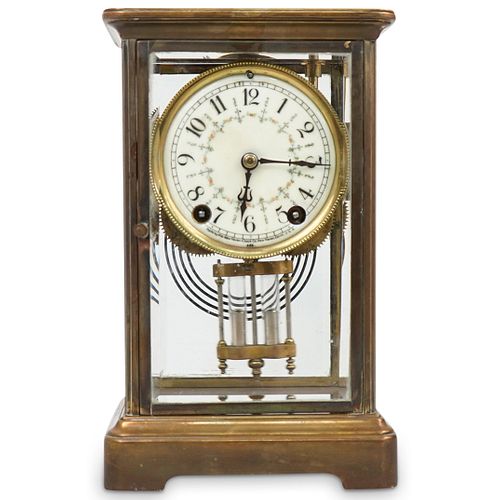 "NEW HAVEN CLOCK CO." BRASS & GLASS