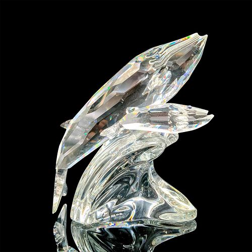 SWAROVSKI CRYSTAL FIGURINE, THE WHALESDepicts