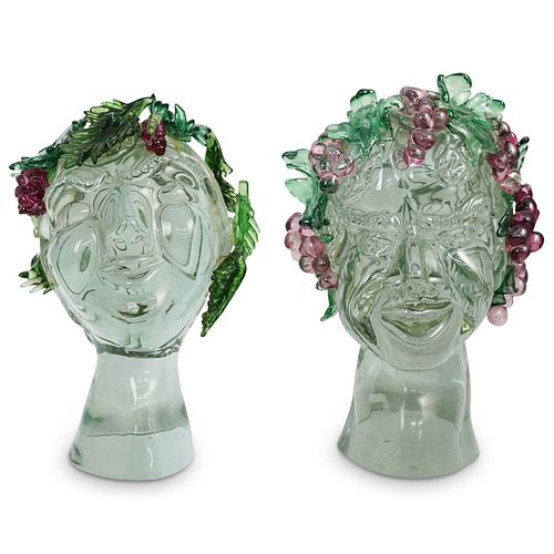 PAIR OF PEZZO UNICO MURANO GLASS 38f518