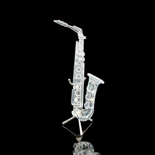 SWAROVSKI SILVER CRYSTAL FIGURINE, SAXOPHONE