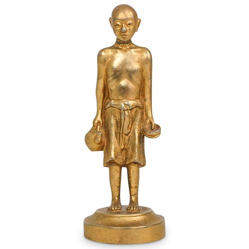 K M ISHIKAWA GILT METAL STATUEDESCRIPTION  38f5a5