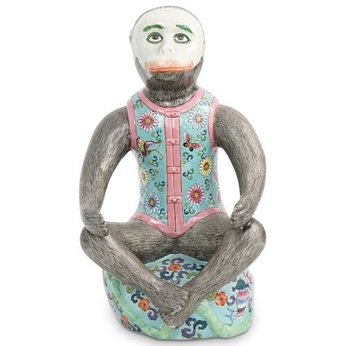 CHINESE PORCELAIN MONKEY SCULPTUREDESCRIPTION  38f5b1