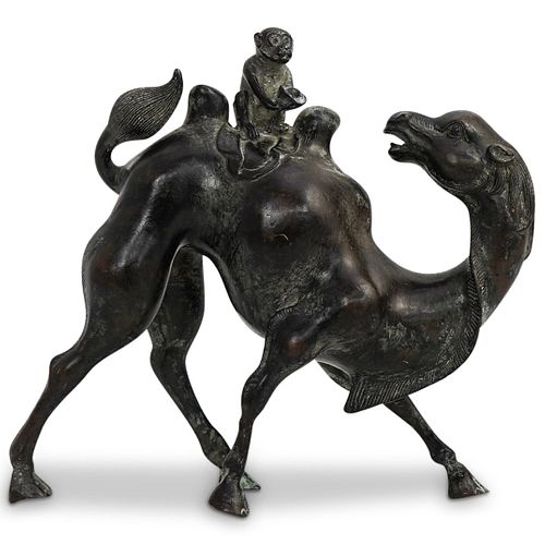 ANTIQUE CHINESE MONKEY ON CAMEL