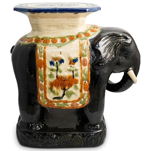 CHINESE SANCAI EARTHENWARE ELEPHANT