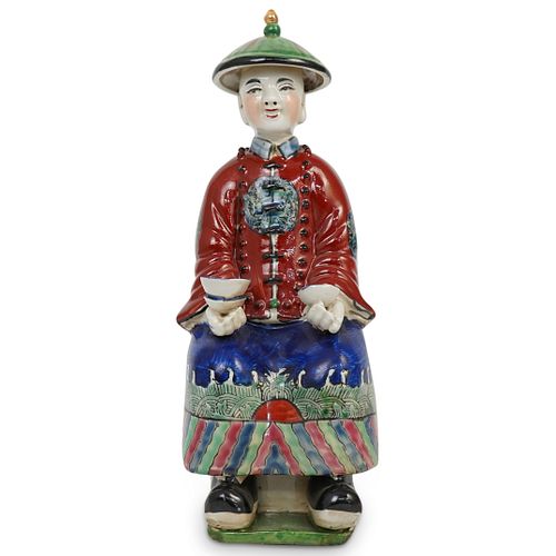 CHINA QING EMPEROR PORCELAIN FIGURINEDESCRIPTION  38f60f