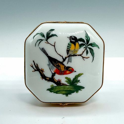 LIMOGES PORCELAIN CHARM BOX WITH BIRD
