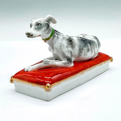 ANTIQUE CERAMIC WHIPPET FIGURINEExceptional