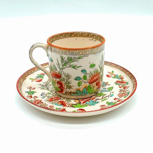 COLORFUL FLORAL DEMITASSE AND SAUCER