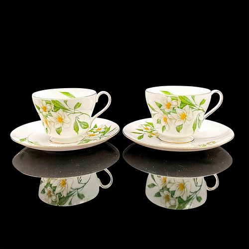 4PC SHELLEY ENGLAND CUPS AND SAUCERS,