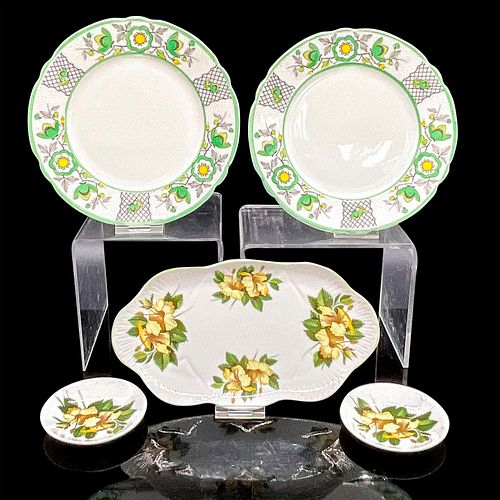 5PC SHELLEY ENGLAND APPETIZER PLATES  38f8be
