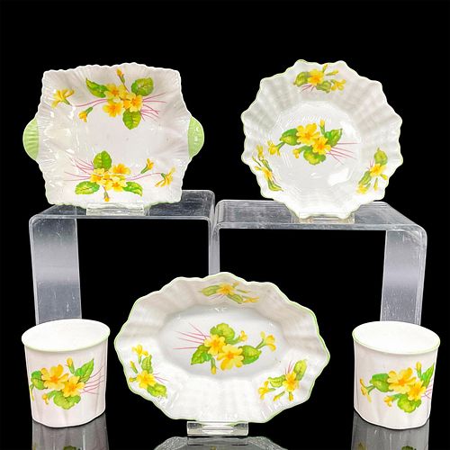 5PC SHELLEY ENGLAND NUT/SWEET DISHES,