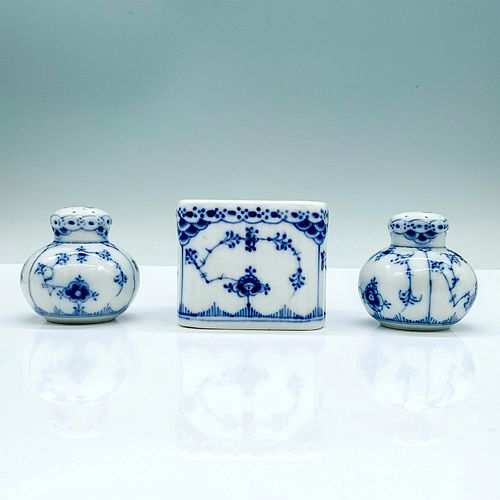 3PC ROYAL COPENHAGEN BLUE FLUTED 38f8ec