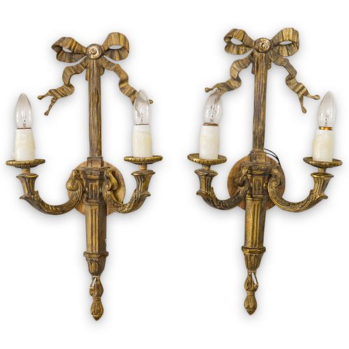 PAIR OF FRENCH DORE BRONZE SCONCESDESCRIPTION  38f90f