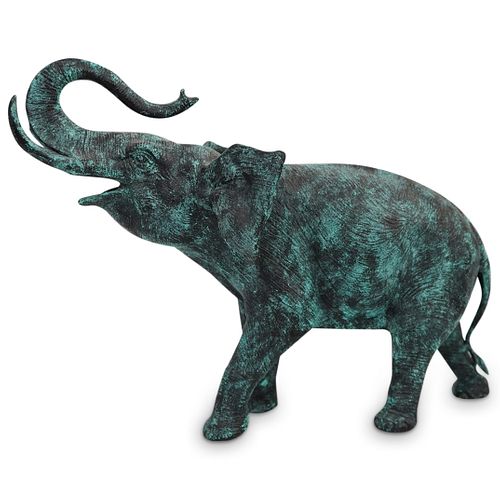 NATURALISTIC METAL ELEPHANT STATUEDESCRIPTION  38f91c