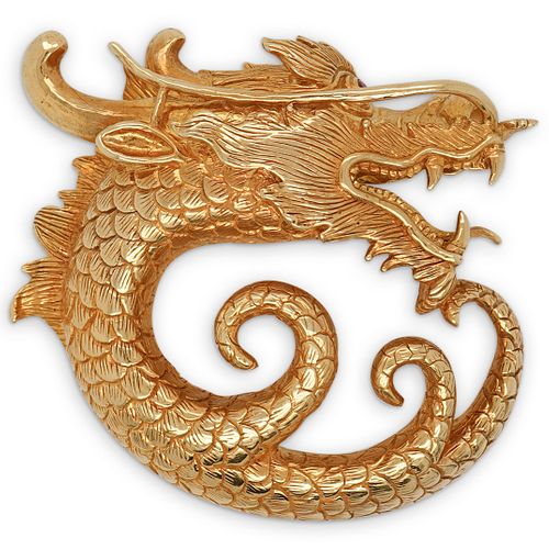 VERMEIL STERLING SILVER DRAGON