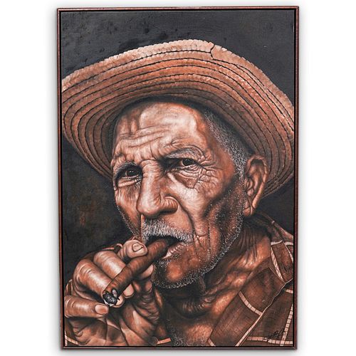 CUBAN CIGAR OIL ON CANVASDESCRIPTION: