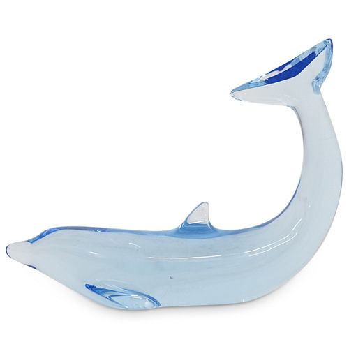 BACCARAT BLUE CRYSTAL DOLPHINDESCRIPTION: