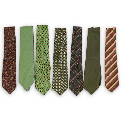 (7 PCS) GUCCI VINTAGE SILK NECKTIE