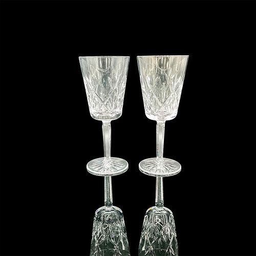 PAIR OF TIFFANY CRYSTAL CLARET WINE