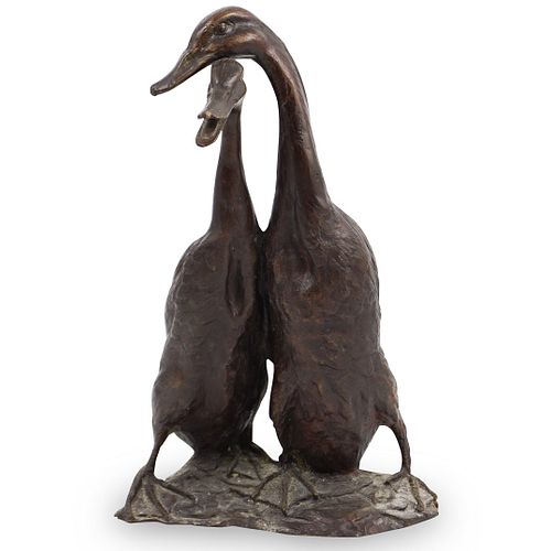 MAITLAND SMITH BRONZE DUCK SCULPTUREDESCRIPTION: