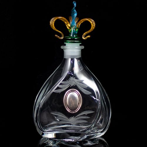 MURANO GLASS STERLING DECANTERDESCRIPTION  392226