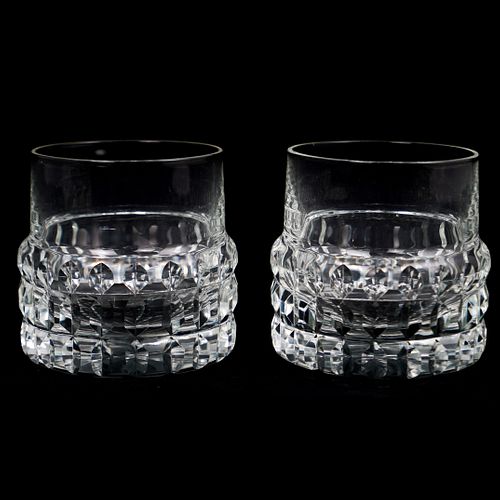 PAIR OF WATERFORD STYLE CRYSTAL