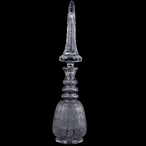 LARGE CUT CRYSTAL DECORATIVE DECANTERDESCRIPTION: