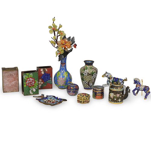  12 PC CHINESE CLOISONNE ENAMELED 39227d