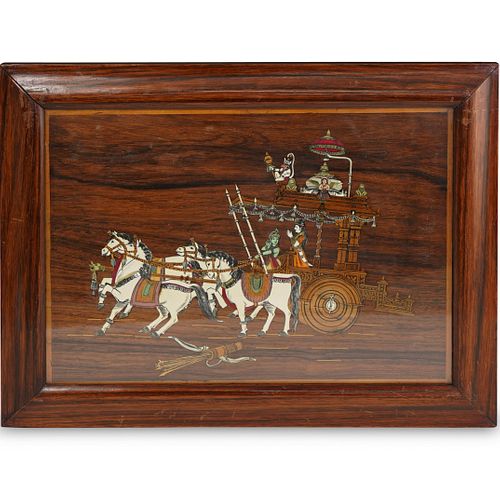 INDIAN BONE AND PEARL INLAID WOODEN 392299